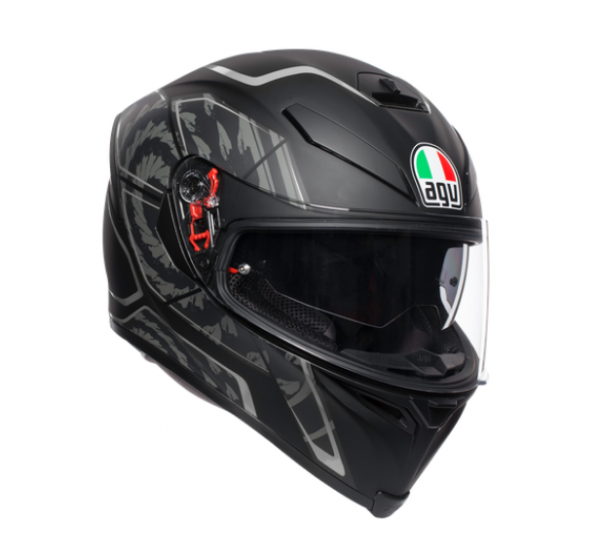 AGV K-5 S TORNADO MATT BLACK SILVER Integralhelm