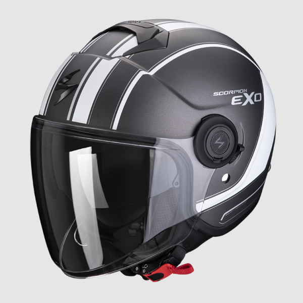 Scorpion EXO-CITY SCOOT Matt-Silber-Weiß JETHELM