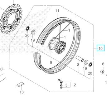 HONDA Radgruppe CMX1100 vorne Pos.10