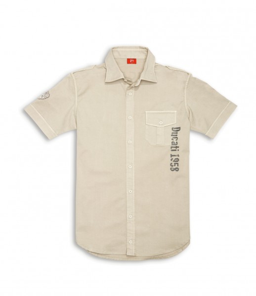 DUCATI RETRO Hemd Shirt beige €