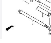 Honda Schraube, Schwingendrehzapfen Schwingenachse