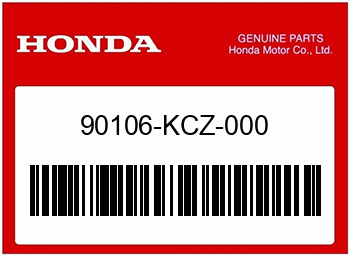 Honda SPEZIALSCHRAUBE, 6MM, Honda-Teilenummer 90106KCZ000