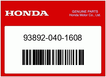 Honda SCHRAUBE MIT SCHEIBE, 4X1, Honda-Teilenummer 938920401608