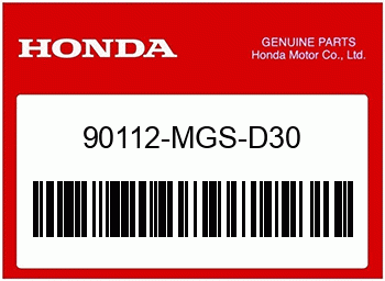 Honda KEGELKOPFSCHRAUBE, 5X15, Honda-Teilenummer 90112MGSD30