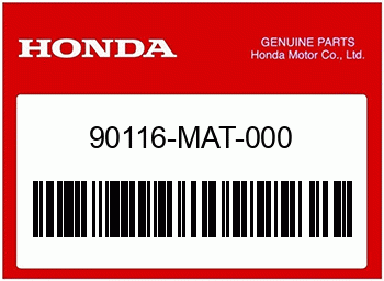 Honda SCHRAUBE, HAKEN 8X47, Honda-Teilenummer 90116MAT000
