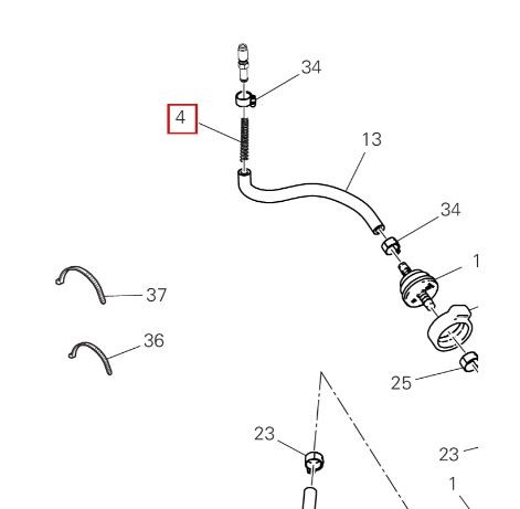 Ducati Feder für Kraftstoffschlauch