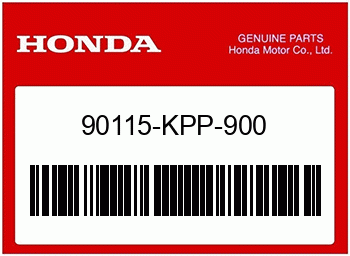 Honda SCHRAUBE, SCHIRM SPEZIAL, Honda-Teilenummer 90115KPP900