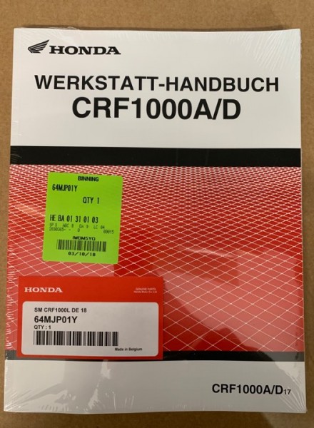 Honda Original Werkstatt-Handbuch CRF1000A/D Africa Twin ab Baujahr 2017 -