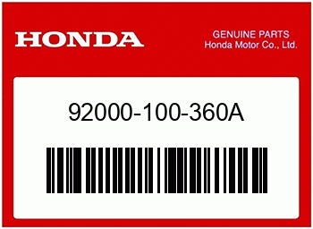 Honda SECHSKANTSCHRAUBE 10, Honda-Teilenummer 92000100360A