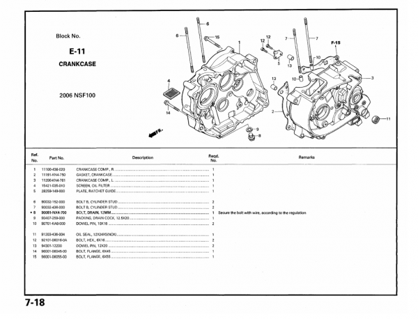 Honda PASSSTIFT, 12X20 , Honda-Teilenummer 9430112200