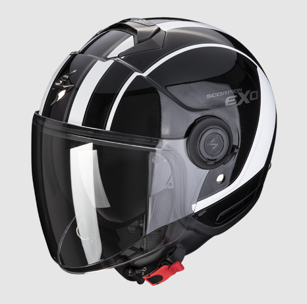 Scorpion EXO-CITY SCOOT JETHELM Schwarz/Weiß