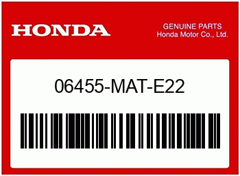 Honda BREMSBELAG VORNE, Honda-Teilenummer 06455MATE22