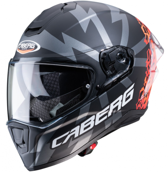 CABERG INTEGRALHELM DRIFT EVO STORM MATT-SCHWARZ/ANTHRAZIT-ROT