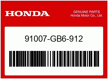 Honda RADIALKUGELLAGER, 6905 (N, Honda-Teilenummer 91007GB6912