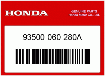 Honda KEGELKOPFSCHRAUBE, 6X28, Honda-Teilenummer 93500060280A