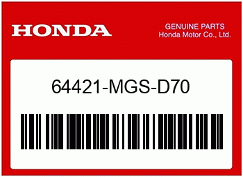 Honda STREBE , BODENSCHUERZE H.R , 64421MGSD70
