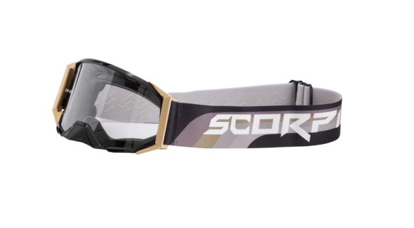 SCORPION Motocross Brille schwarz-gold