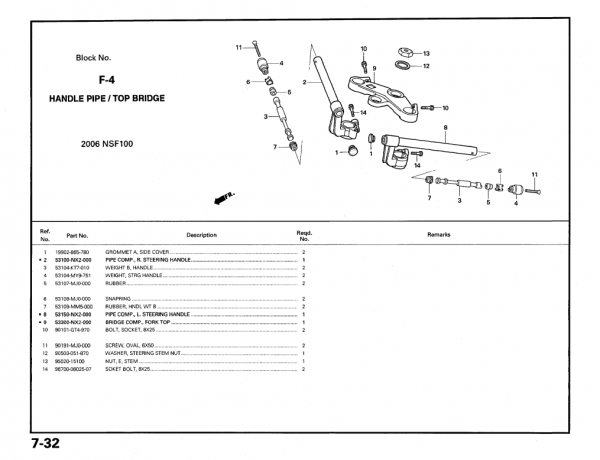 Honda GEWICHT, LENKER, Honda-Teilenummer 53104MY9751