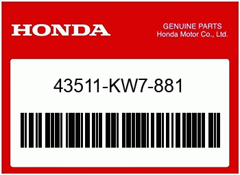 Honda OELBECHER KOMPL. (NISSIN), Honda-Teilenummer 43511KW7881