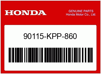 Honda SCHRAUBE, SCHIRM SPEZIAL, Honda-Teilenummer 90115KPP860