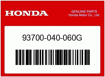 Honda OVALSCHRAUBE, 4X6, Honda-Teilenummer 93700040060G
