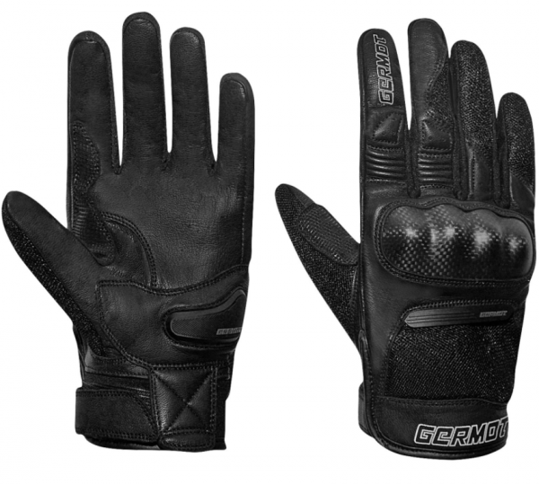 Germot Motorrad HANDSCHUH SUNRISE SCHWARZ LEDER