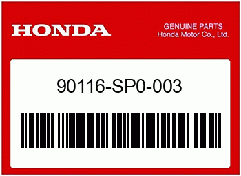 Honda KLAMMER, STOSSFAENGER DIC, Honda-Teilenummer 90116SP0003