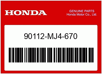 Honda FESTSTELLSCHRAUBE, VERKLE, Honda-Teilenummer 90112MJ4670