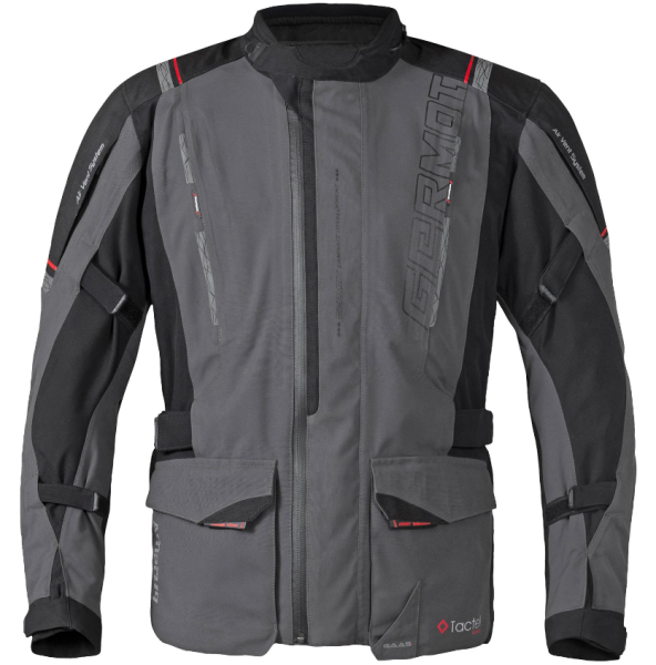 Germot Textiljacke Amaruq Herren wasserdicht grau/schwarz/rot