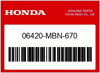 Honda SPEICHE SATZ A, H., Honda-Teilenummer 06420MBN670