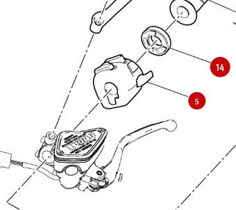 DUCATI Lenkerschalter links Diavel V4 23/24 Pos.5
