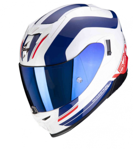 Scorpion EXO-520 AIR LEMANS Integralhelm Weiss-Blau-Rot