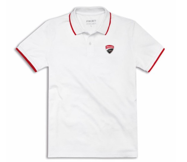 DUCATI CORSE POLO-SHIRT WEISS