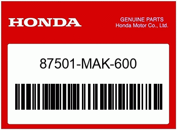 Honda KENNZEICHENPLATTE, Honda-Teilenummer 87501MAK600