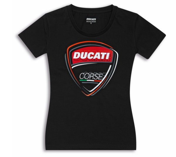 Ducati Original T-SHIRT CORSE SKETCH 2.0 SCHWARZ DAMEN