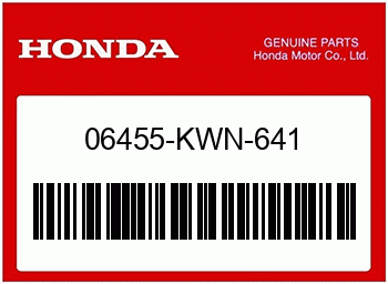 Honda BREMSKLOTZ SATZ, Honda-Teilenummer 06455KWN641