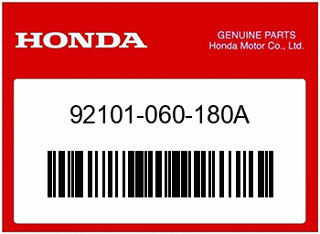 Honda SCHRAUBE, HEX., 6X18, Honda-Teilenummer 92101060180A