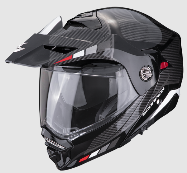 Scorpion KLAPPHELM ADX-2 CAMINO Schwarz-Silber-Rot