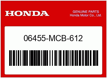 Honda BREMSKLOTZ SATZ, L. V., Honda-Teilenummer 06455MCB612
