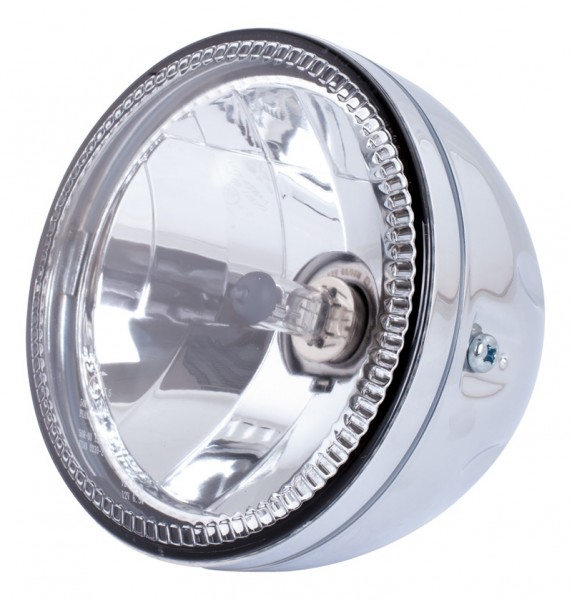 iXS Scheinwerfer 5 3/4 Zoll chrom mit LED Ring