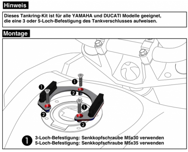 Hepco Lock-it Tankringbefestigung 5 Hepco Lock-it Tankringbefestigung 5
