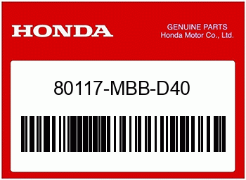 Honda PLATTE B, SCHMUTZFAENGER, Honda-Teilenummer 80117MBBD40