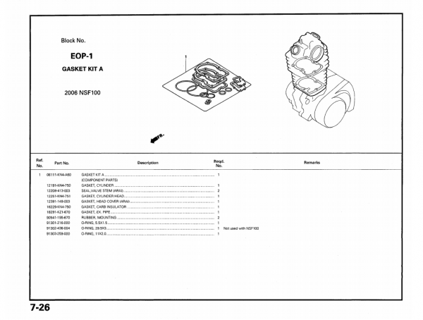 Honda Original DICHTUNG, AUSPUFFROHR