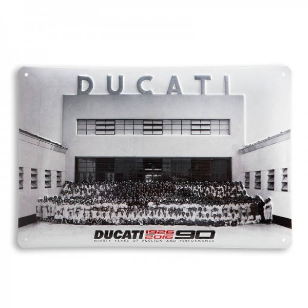 Ducati Metallschild Anniversary