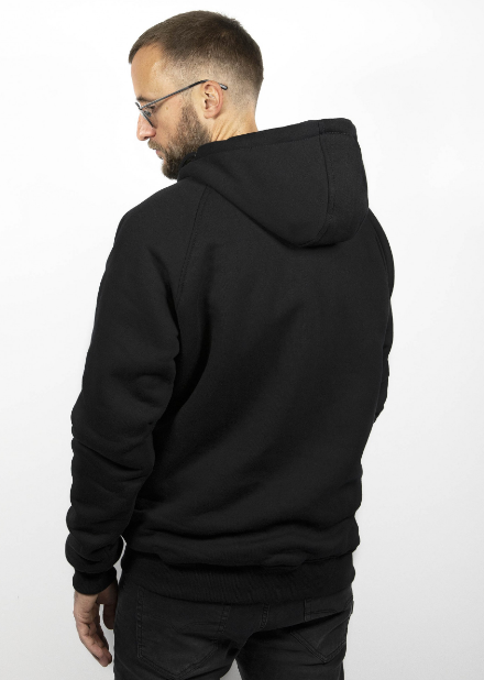 John Doe Hoodie verstarkter Aramid Motorrad Pullover Schwarz Hoody Motobike