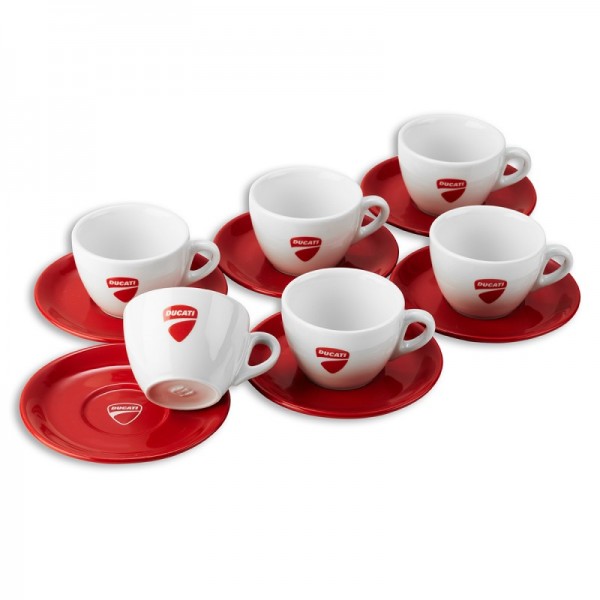 Ducati Company Set mit 6 Cappuccinotassen