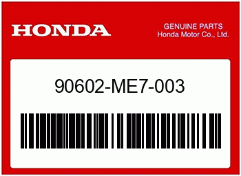 Honda ANSCHLAGRING, Honda-Teilenummer 90602ME7003